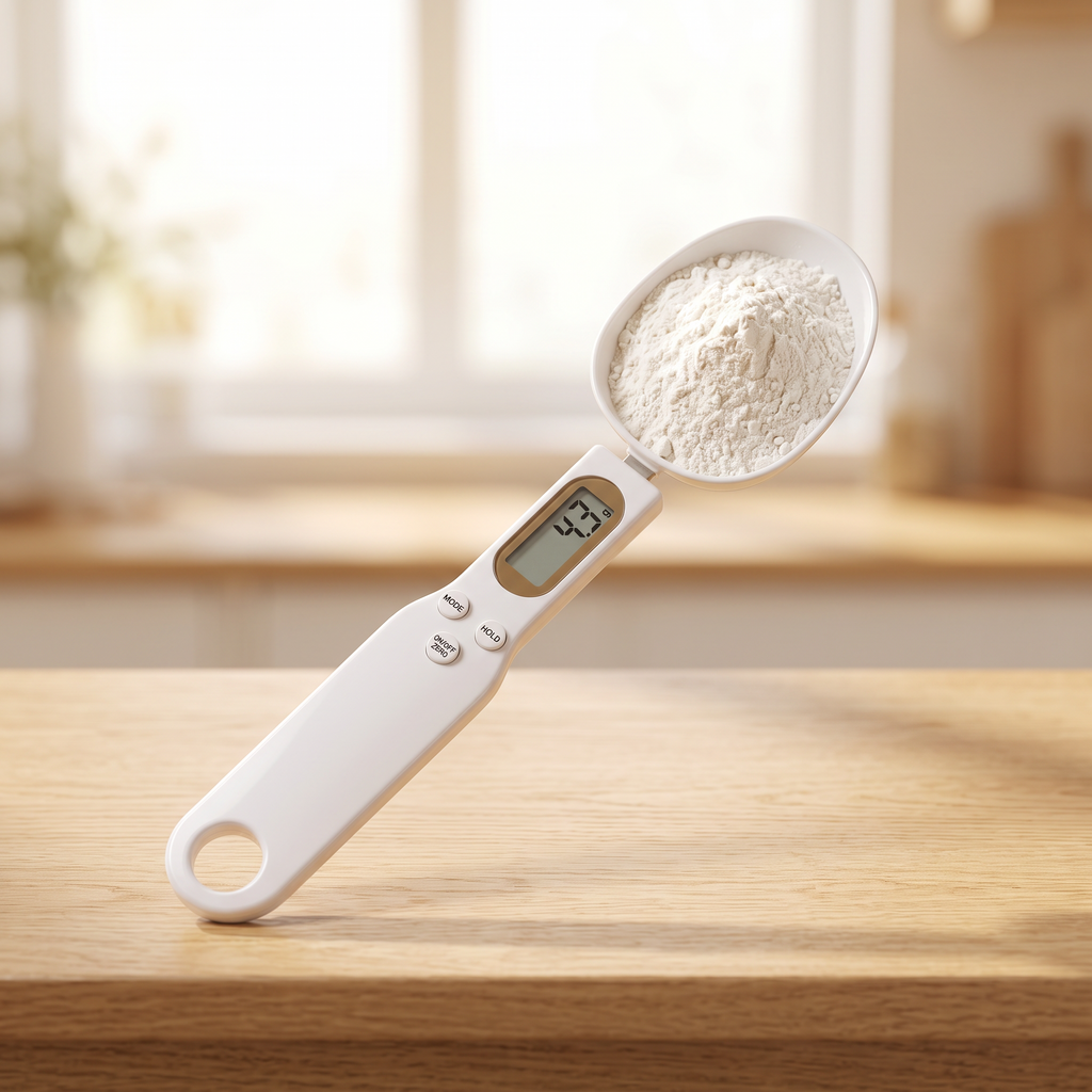 Łyżka z wagą – elektroniczna waga kuchenna 0,1–500 g z wyświetlaczem LCD