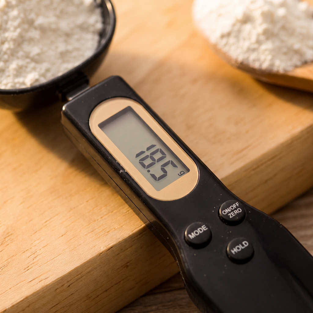 Łyżka z wagą – elektroniczna waga kuchenna 0,1–500 g z wyświetlaczem LCD